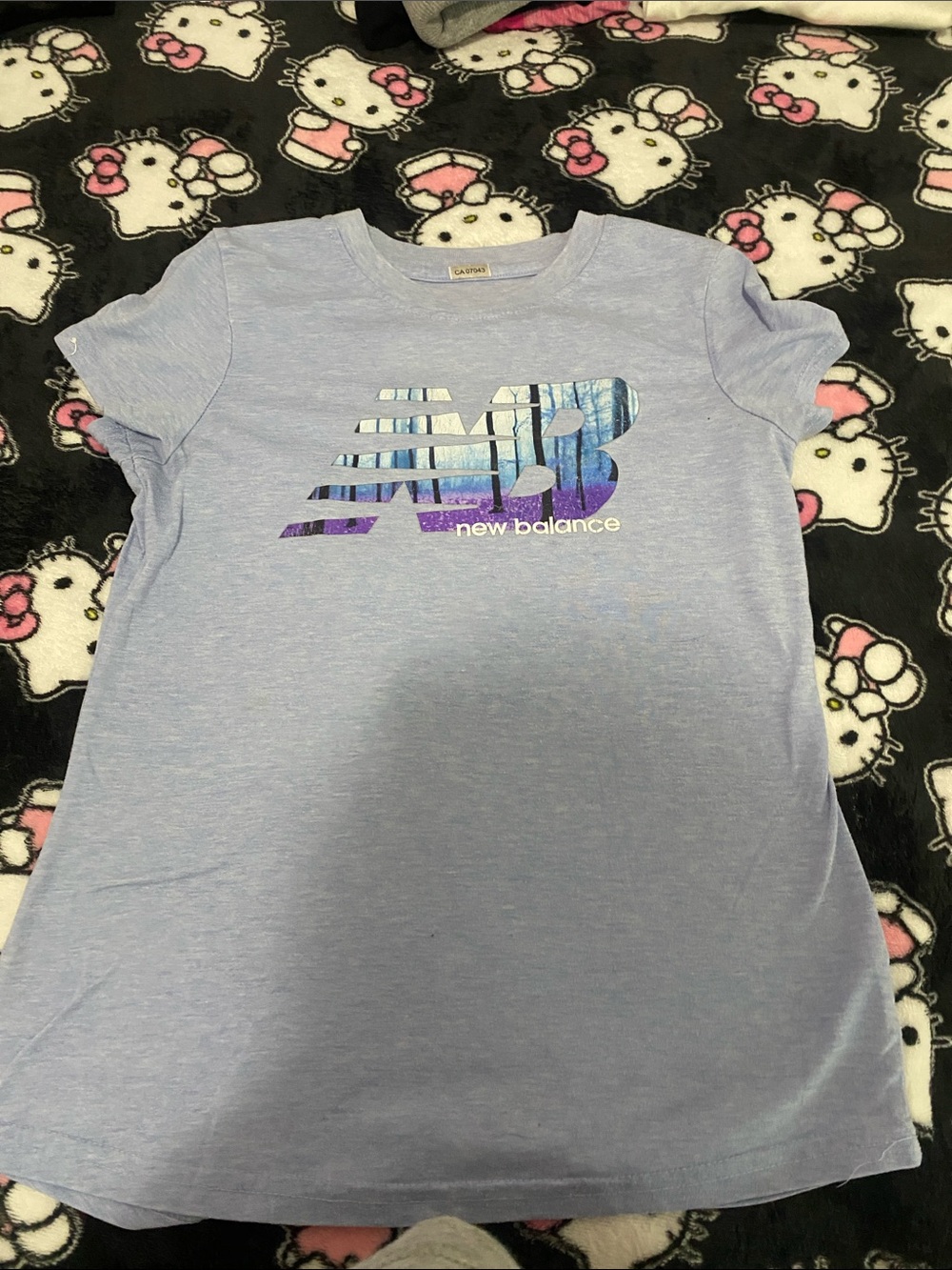 New Balance Light Blue Graphic Logo Tee